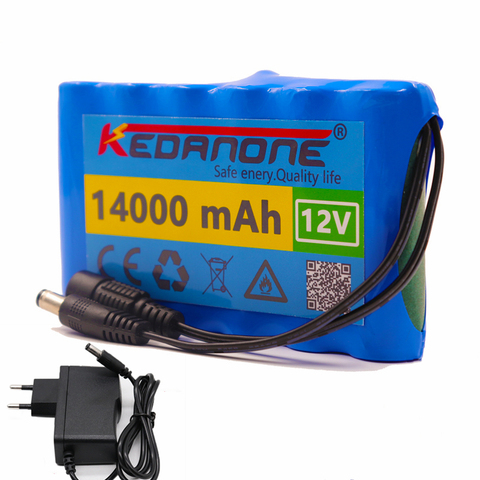 Batterie Li-Ion 18650 originale, 12 V DC, 12.6 V, 14000mAh, avec chargeur 12,6 V 1a ► Photo 1/6