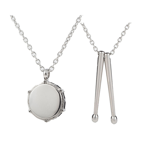 Collier à bascule en acier inoxydable unisexe, bijou avec pendentif pour groupe de Jazz et tambour, autocollant Initial ► Photo 1/6