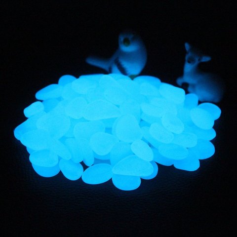 100 pcs/pack lueur galets 2022 offre spéciale pierres maison aquarium décoration de jardin lumineux brillant dans le noir accessoire pour cadeau ► Photo 1/6