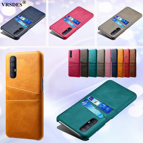 Étui portefeuille en cuir PU rétro avec fentes pour cartes, étui pour OPPO Reno 3 Pro 10x zoom Realme 6 X2 Pro A91 A8 K5 Find X2 A11 A9 A5 2022 Capa Funda ► Photo 1/6