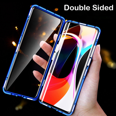 Étui magnétique pour Xiaomi POCO M3 X3 Nfc 11 CC9 Pro Note 10 lite MIX3 2S verre métal pare-chocs Redmi 9 K20 Note 8 Pro 8T Note 7 étui ► Photo 1/6