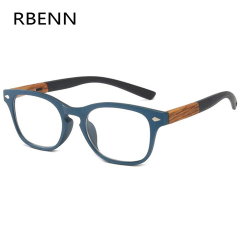 RBENN – lunettes de lecture à Grain de bois pour hommes et femmes, verres de presbytie, à la mode, dioptrie + 1.25 1.75 2.75 3.75 4.5 5.0 6.0 ► Photo 1/6