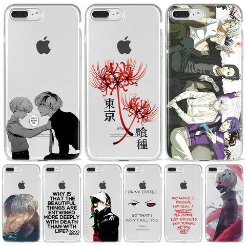 Anime japonais Tokyo Ghoul japon Suave Coque de téléphone pour iPhone XR X XS 11 Pro Max 10 7 8 6 6S 5 5S SE dos housse de Coque Fundas ► Photo 1/6