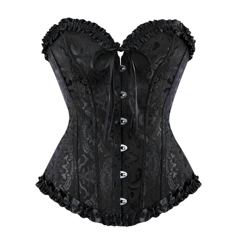 Corset Sexy pour femmes, Corset, désossé, taille d'entraînement, surventre, amincissant, grande taille, à lacets, haut Bustier ► Photo 1/6