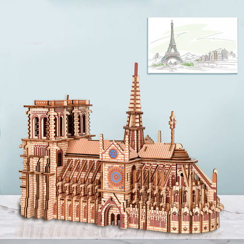 Puzzle 3D en bois avec 239 pièces, Kit d'assemblage, découpe Laser, jouets éducatifs pour enfants ► Photo 1/6