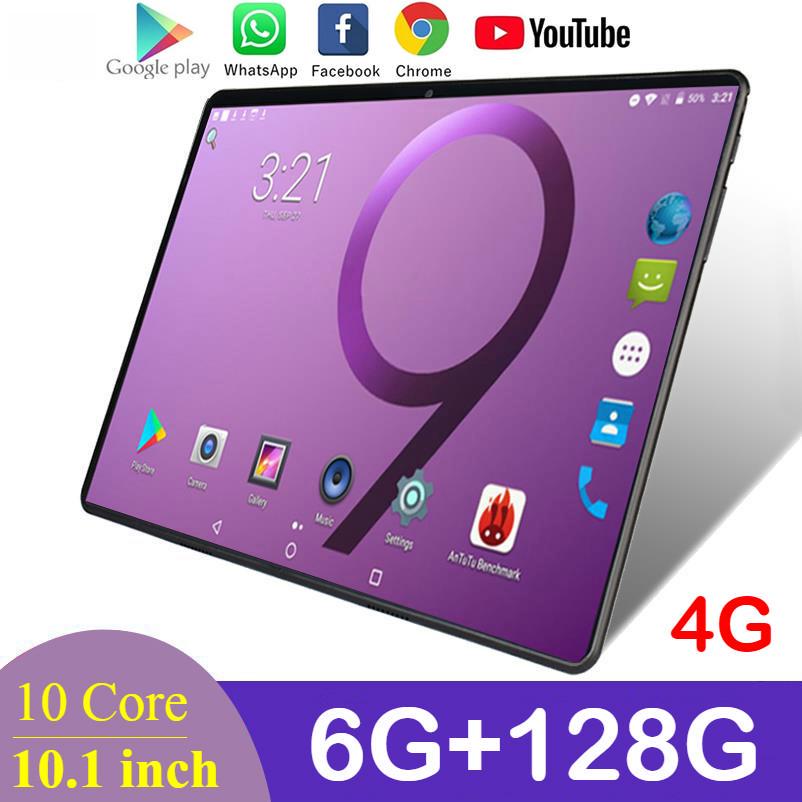 Tablette PC Android 2022 de 10 pouces, dix cœurs, 6 go + 128 go, réseau 4G, double SIM, double caméra arrière, 5 MP, IPS, cadeau, nouveauté 8.1 ► Photo 1/6