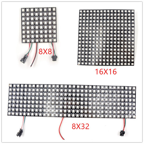 Panneau numérique Flexible, couleur de rêve, adressable individuellement, panneau de 16x16 8x32 8x8 led Pixels WS2812B, DC5V ► Photo 1/6