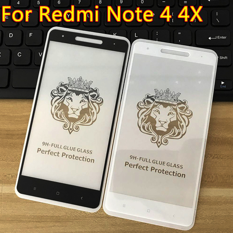 Verre protecteur sur le pour Xiaomi Redmi Note 4 Note 4X verre trempé Film protecteur d'écran 9H verre incurvé Note 4 Film ► Photo 1/6