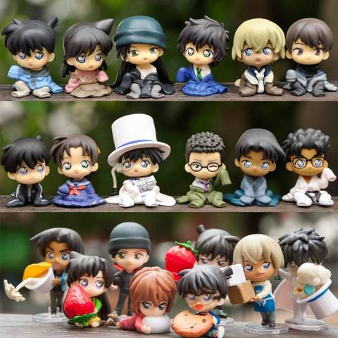 Personnage du détective Conan Kaitou Kiddo Hattori Heiji, Ver assis pour l'enfance Figurine fermée en PVC, jouet de Collection, figurine fermée ► Photo 1/6