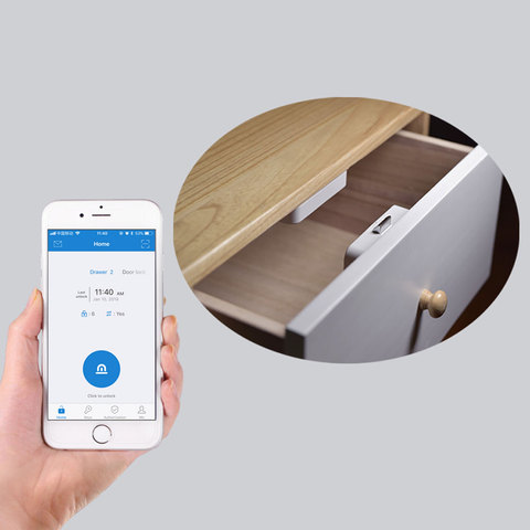 Serrure pour armoire électrique intelligente avec connexion Bluetooth, alimentation par application Mobile, pour armoire de rangement à chaussures, boîte à lettres, porte, meuble ► Photo 1/6