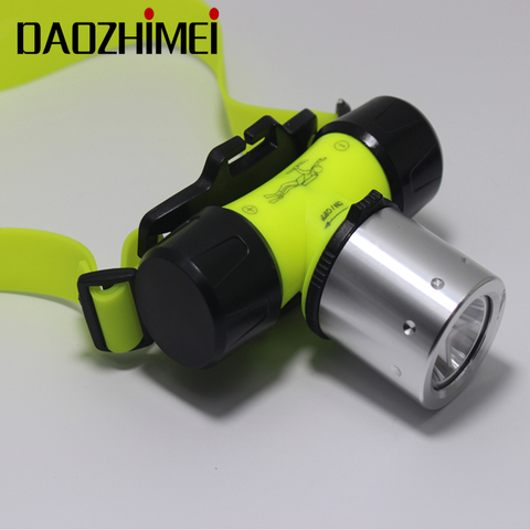 Lampe frontale sous-marine XML T6 LED, 3800 lumens, 3 modes d'éclairage, étanche, torche avec batterie 18650, chargeur et boîte ► Photo 1/1