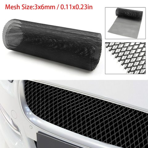 Voiture milieu maille diamant Grille maille en alliage d'aluminium 100*33cm Protection Intercooler radiateur compartiment moteur ► Photo 1/6