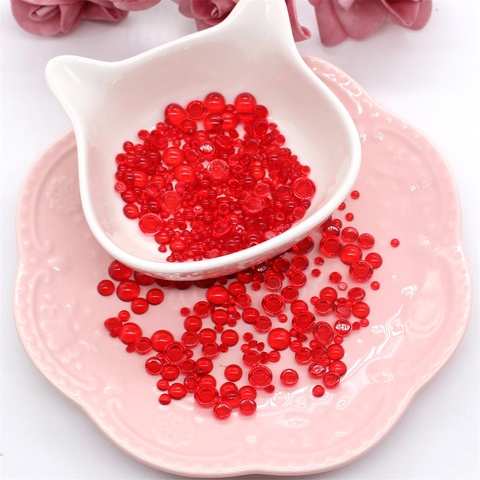 KSCRAFT – gouttelettes de gouttes d'eau en pierre rouge, Simulation de goutte d'eau, pour bricolage, fabrication de cartes artisanales en papier, accessoires de décoration pour Scrapbooking, 350 pièces ► Photo 1/2