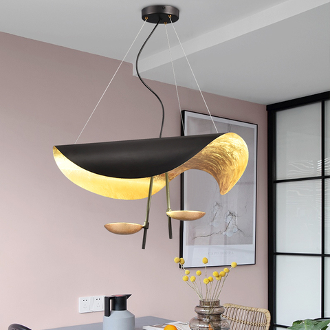 Catellani & Smith Lederam – lampe suspendue Manta, soucoupe volante, luminaires incurvés design, pour cuisine, Restaurant, maison, bureau ► Photo 1/6