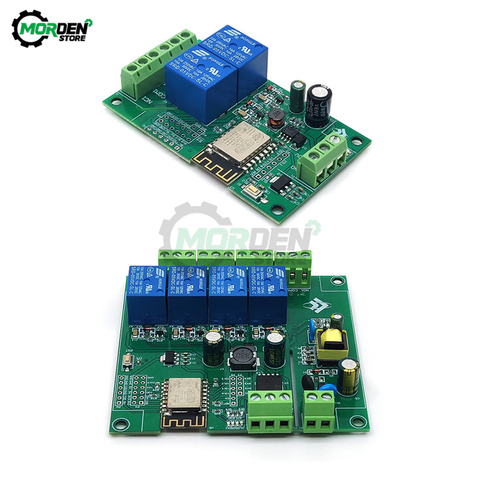 Alimentation en courant alternatif 5V/8-80V ESP8266 WIFI 2 canaux 4 canaux Module de relais ESP-12F carte de développement ► Photo 1/6