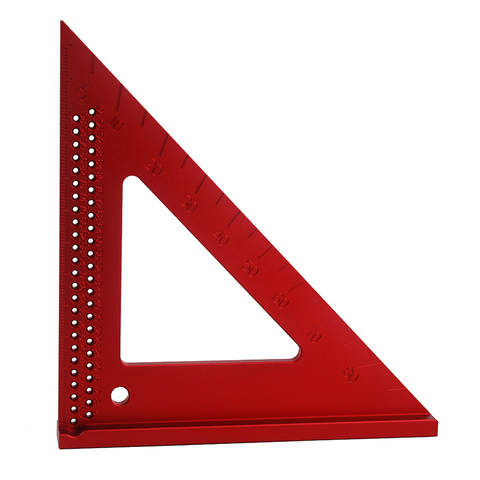 Règle triangulaire de précision en alliage d'aluminium, pour menuiserie, charpentier, trou carré, positionnement, règle de mesure, outil de jauge ► Photo 1/6