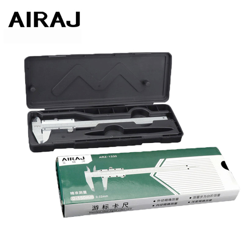 AIRAJ 6-12 pouces/150-300mm acier inoxydable Vernier Étrier Industrielle grade de précision Micrometro Outils De Mesure Jauge Règle ► Photo 1/6