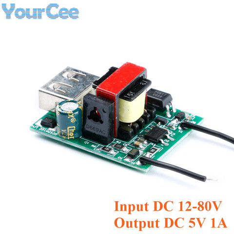 Stabilisateur de convertisseur USB 12V 24V 36V 48V 72V à 5V 1A, Module d'alimentation électrique isolé galvanique ► Photo 1/5