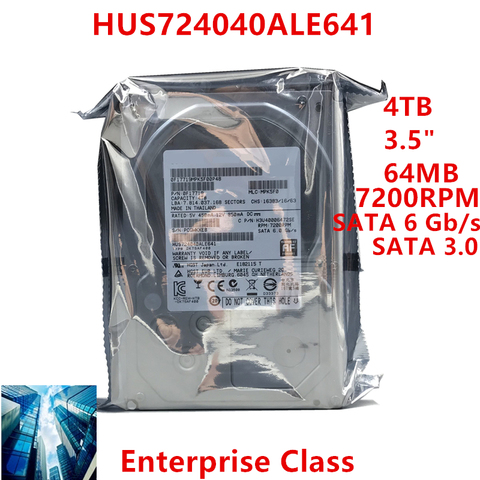 Disque dur interne HDD 7K4 SATA 6 Gb/s 64 mo, 3.5 RPM, 7200 pouces, pour classe entreprise, Hgst, neuf ► Photo 1/6