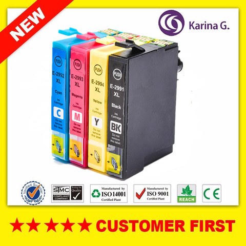 Cartouche à jet d'encre Compatible pour EPSON T2991 Multipack 4 couleurs BK C M Y pour encre d'imprimante à XP-432 domestique d'expression ► Photo 1/5