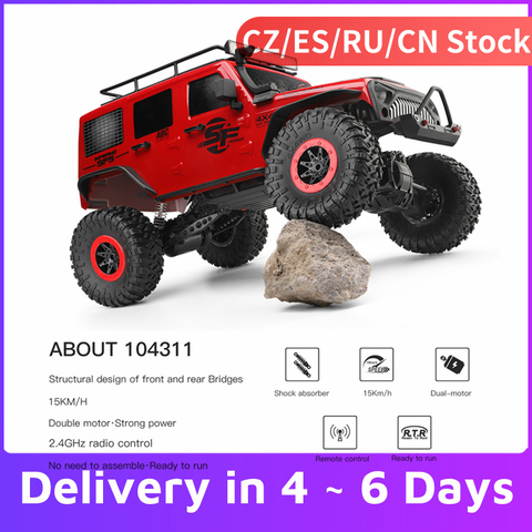 1/10 WLtoys 104311 RC voiture 2.4G 4WD voiture SUV brossé moteur télécommande tout-terrain chenille voiture ► Photo 1/6