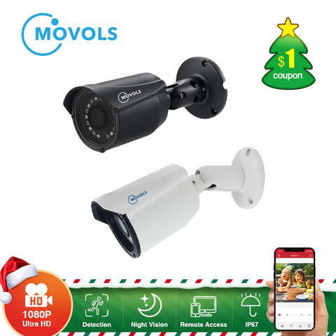MOVOLS – caméra de Surveillance analogique AHD 1080P, haute définition, infrarouge 2MP CCTV, sécurité extérieure, étanche ► Photo 1/6