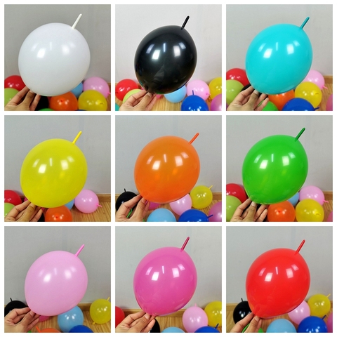 Ballons à liens 10 pouces, 50 pièces/lot, décorations de queue pour salle de mariage, fournitures de maison, jardin, événement, décoration pour salle de mariage ► Photo 1/6