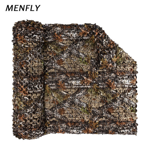 MENFLY arbre Camouflage filet sans maille filet grille résistant à la déchirure Polyester Oxford 1.5m de large en vrac rouleau Camouflage réseau soleil ombre ► Photo 1/6