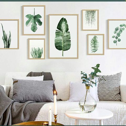 Monstera Deliciosa feuilles mur Art toile peinture vert Style plante nordique affiches et impressions photo moderne décoration de la maison ► Photo 1/6