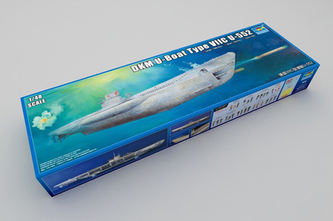 Trumpeter 06801 1/48 allemand u-boat Type VIIC U-552 Kit de maquette ► Photo 1/1