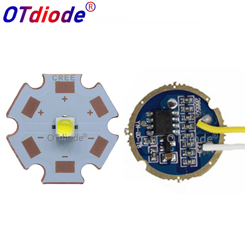 CREE-puce de Diode 10W XPL XP-L V5 V6 Led émetteur, blanc neutre, blanc chaud, en aluminium 16MM PCB + entrée 16mm 3.7V LED pilote ► Photo 1/6