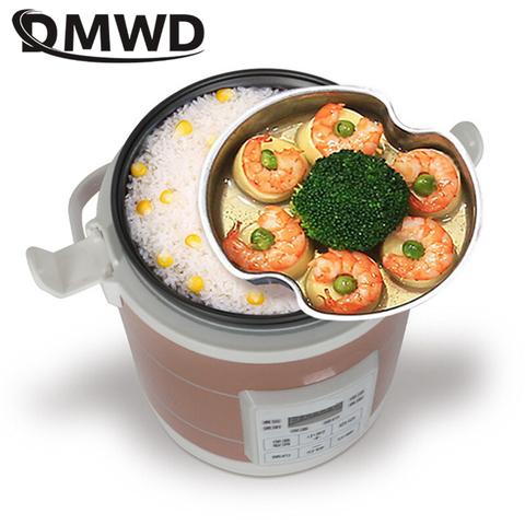 DMWD 1.6L Mini cuiseur à riz électrique 12V-24V pour voiture et camion voyage Pot à soupe Portable marmite 12H rendez-vous ► Photo 1/6