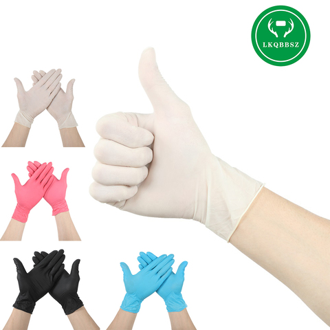 Gants jetables PVC Latex vaisselle/cuisine/travail/caoutchouc/jardin universel pour main gauche et droite ► Photo 1/6