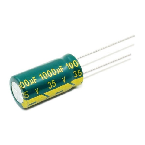 FlashingGoldUniverse 35 V 1000 UF 1000 UF 35 V 35v1000uf 1000uf35v alimentation spécial haute-fréquence cristal 100 pièces taille: 10*20 MM ► Photo 1/4