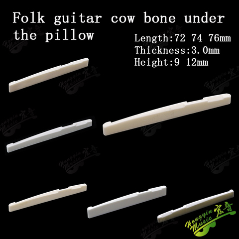 Véritable Ox bone 6 cordes pour guitare acoustique Folk, 1 pièce, 72mm/74mm/76mm/80mm/100mm x 3.0x9/12mm ► Photo 1/6