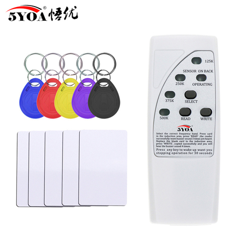 Lecteur de cartes Rfid à main | Copieur 125KHz, copieur, étiquettes d'identification, programmateur avec indicateur lumineux, EM4305 T5577, porte-clés ► Photo 1/6