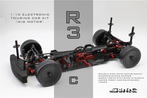 SNRC – cadre central pour maison électrique, standard en fibre de carbone 1/10, 4WD, 120022 R3-CR ► Photo 1/6