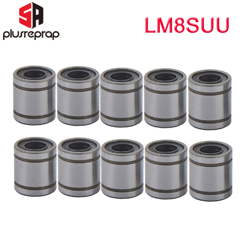 10 pièces LM8SUU 8mm 8x15x17mm roulement à billes linéaire pour pièces de Kit d'imprimante 3D Reprap ► Photo 1/4