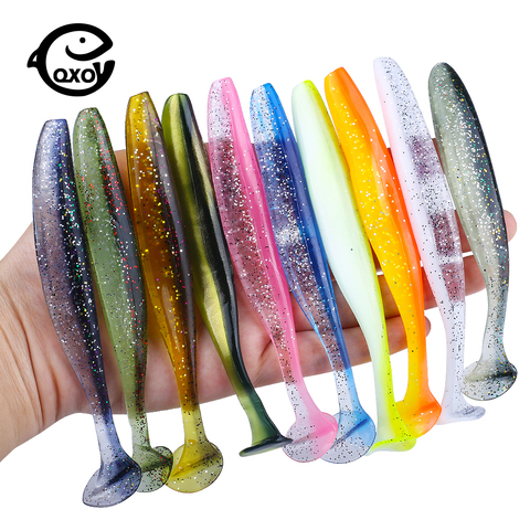 QXO 10 pièces/lot 7cm 10cm 13cm doux ver leurres Silicone appât poisson de mer Pva nageur Wobblers marchandises pour pêche matériel artificiel ► Photo 1/6