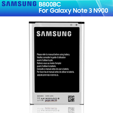 100% batterie de remplacement d'origine B800BE B800BC pour Samsung GALAXY Note3 N9006 N9005 NOTE 3 3200mAh NFC ► Photo 1/6