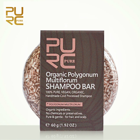 PURC – barre de shampoing en Polygonum organique, 100% PURE et Polygonum, pour cheveux traités à froid à la main, sans produits chimiques ni conservateurs ► Photo 1/6