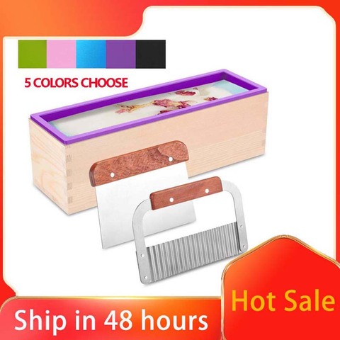 1200g Silicone savon moule rectangulaire Toast pain moule à la main forme savon faisant outil fournitures en bois boîte gâteau décoration outils ► Photo 1/6