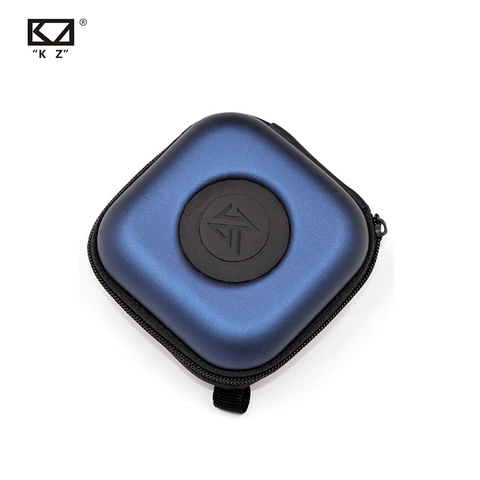 KZ – nouveau sac en PU de couleur bleue avec Logo de haute qualité, étui pour écouteurs, protection 85mm x 85mm x 40mm, boîtes de rangement, magasin officiel ► Photo 1/1