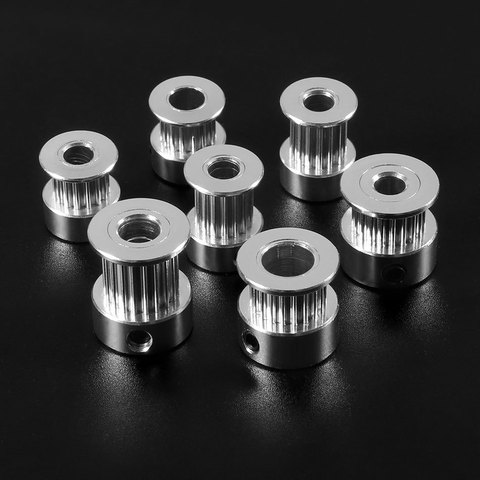 Poulie de synchronisation en aluminium GT2, 20 dents, 16 dents, alésage de 5mm/8mm, adapté à la courroie de synchronisation ouverte GT2-6mm pour partie d'imprimante 3D ► Photo 1/6