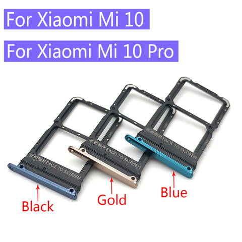 Support de carte SIM pour Xiaomi Mi 10, Mi10 Pro, Mi 10T Lite, Poco X3, Micro Nano, plateau, fente, adaptateur, pièce de rechange ► Photo 1/6