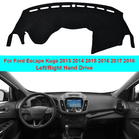 2 couches Voiture Intérieure Automatique de Couverture De Tableau de Bord Tapis de tableau de Bord Tapis Coussin Cap Pour Ford Escape Kuga 2013 2014 2015 2016 2017 2022 LHD RHD ► Photo 1/6