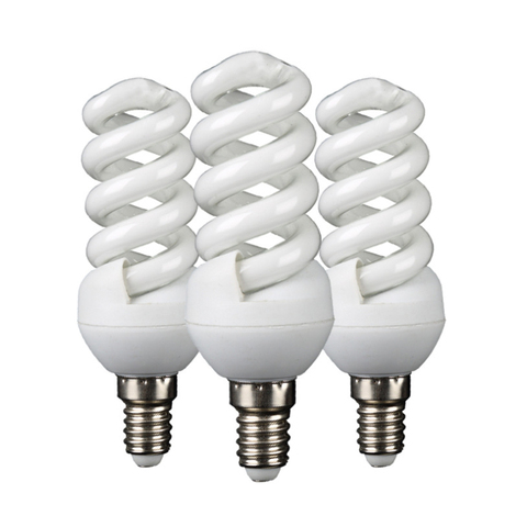 Trois lampes à économie d'énergie de couleur primaire E27 E14 5W 7W 9W 11W 13W 15W Tube en spirale lampes à économie d'énergie lampes fluorescentes ► Photo 1/6