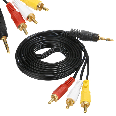 Mayitr – câble Jack mâle vers 3 RCA 1.5 à RCA mâle, 3.5M, 3.5mm, câble Audio et vidéo AV de haute qualité ► Photo 1/6