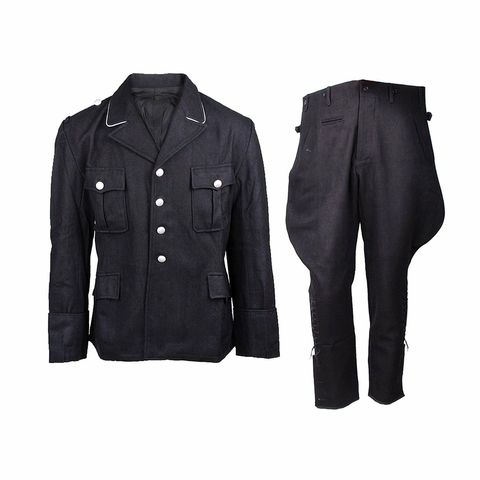 Tomwang 2012. Uniforme militaire en laine noire M32 de la seconde guerre mondiale, ensemble tunique et culotte, COLLECTION de renaissance de guerre ► Photo 1/6