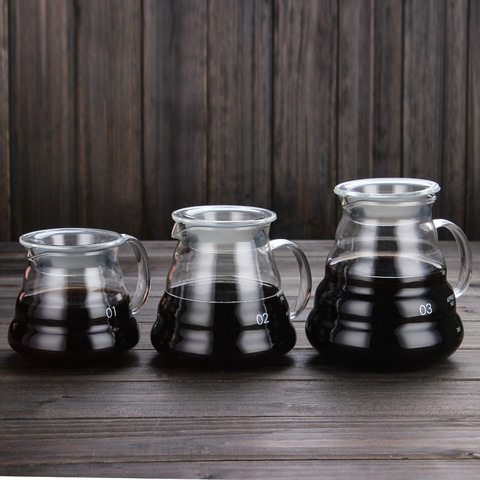 Cafetière en verre transparent, 350/600/800mm, 1/2/3 tasses, bouilloire goutte à goutte ► Photo 1/5